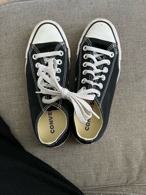 Converse Black and White Low Top Canvas Sneakers